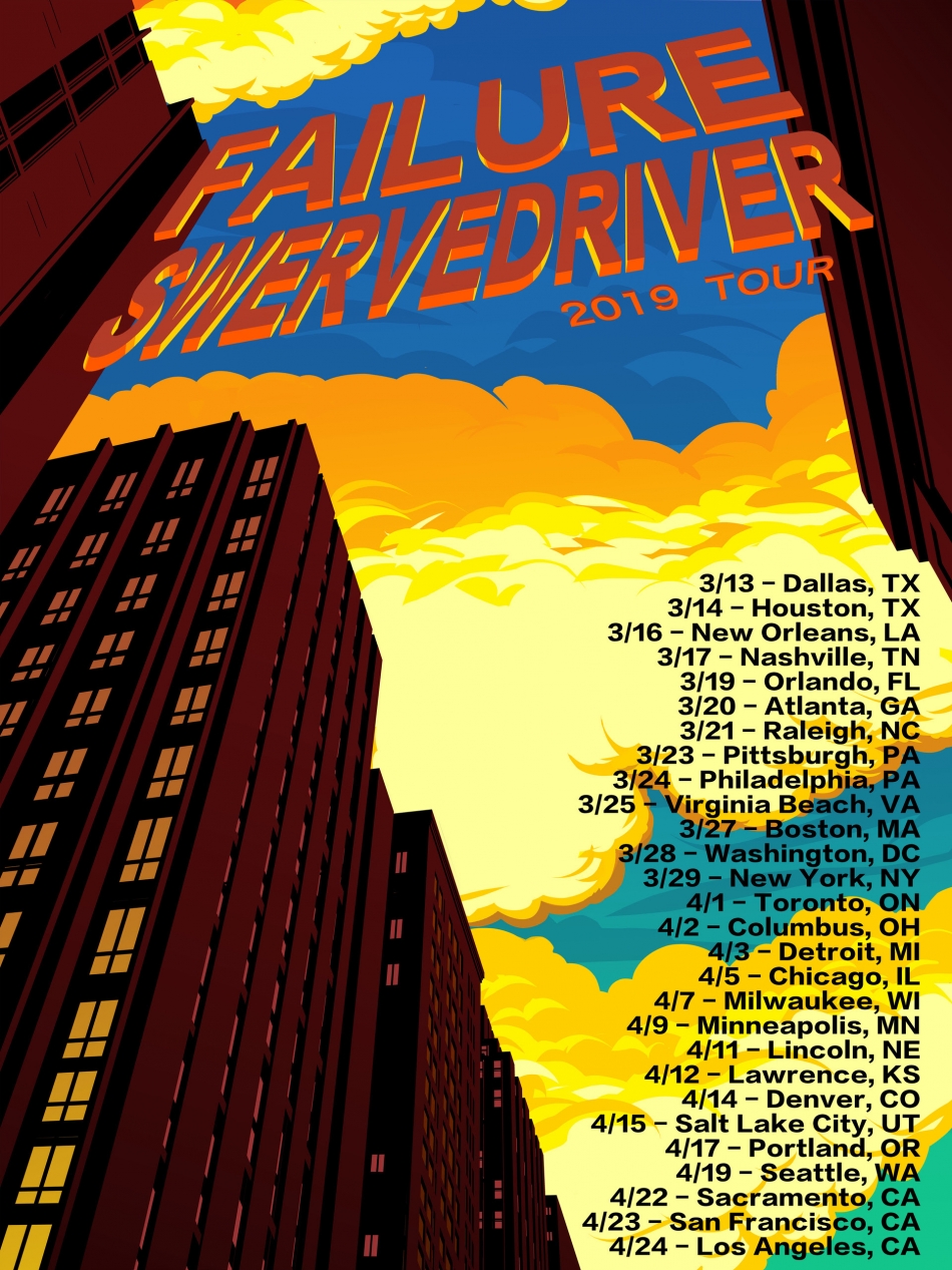 FAILURE ANNOUNCE NORTH AMERICAN TOUR; SWERVEDRIVER ON BOARD FOR 7-WEEK TREK