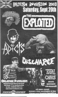The Exploited, The Adicts, Discharge, Total Chaos