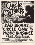 Circle One, Circle Jerks, Bad Brains, Public Nuisance