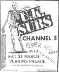UK Subs, Channel 3, Flipper, MIA, Decry, Convicted
