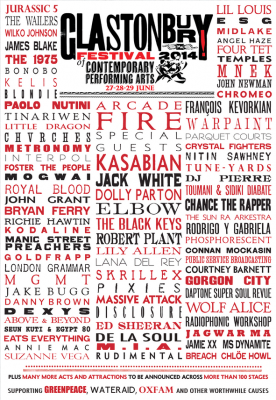 Glastonbury Festival Announces the 2014 Lineup