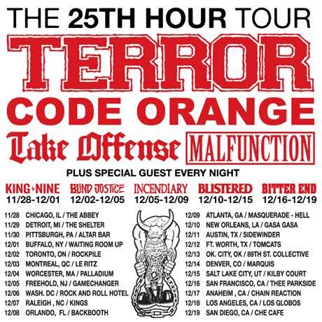 Terror Announces The 25th Hour Tour