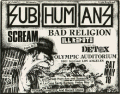 Subhumans, Scream, Bad Religion, Ill Repute, Detox