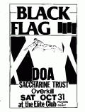 Black Flag, DOA, Saccharine Trust, Overkill