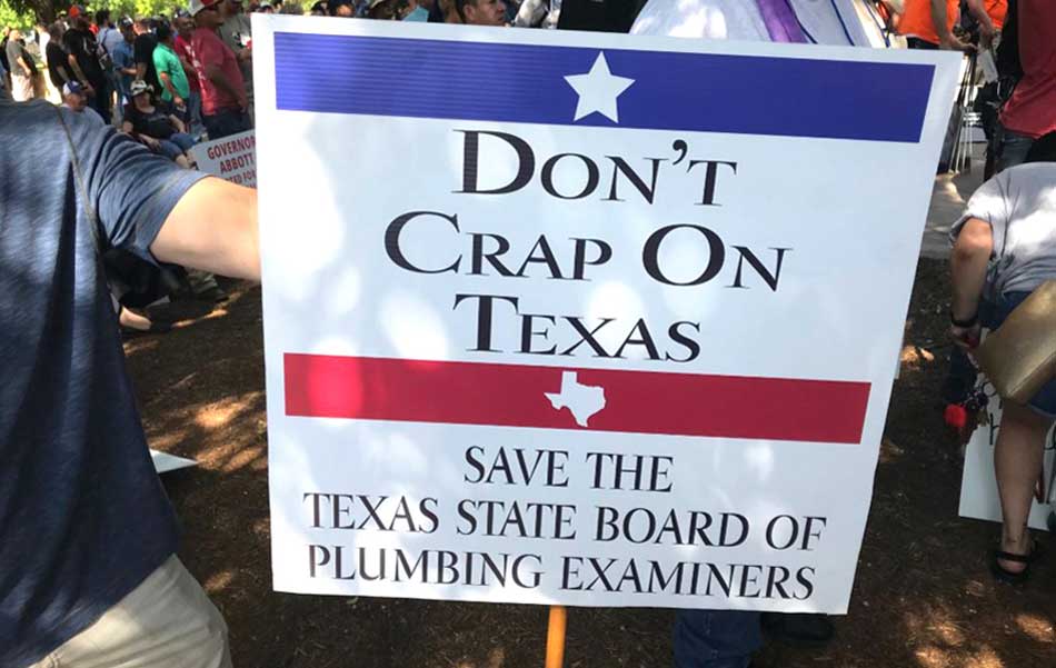 Down in Texas, Plumbers Get The Screw Job and Then Don’t